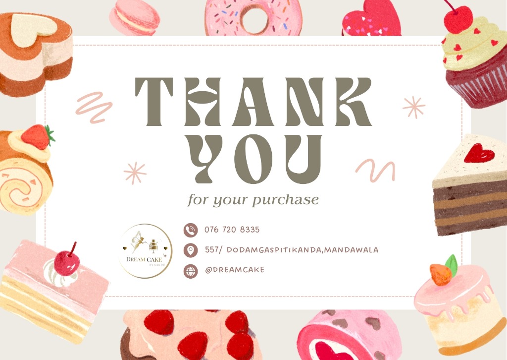 Dream Cake Thank You Card