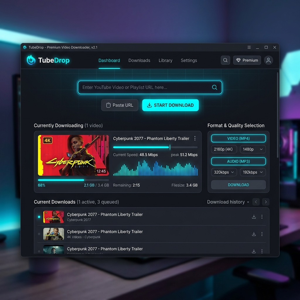 TubeDrop YouTube Downloader